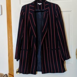 Striped Double-Breasted Blazer